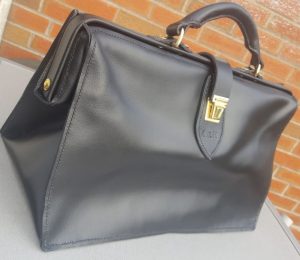 Black Soft Leather Doctors Bag
