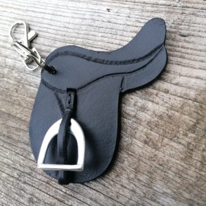 Black Deluxe Stirrup Keyring Stirrup Up