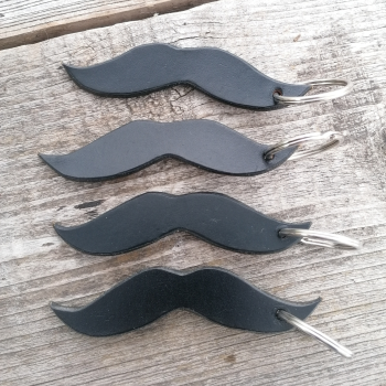 Four Moustache Key rings